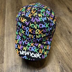 New York NY Hat Baseball Dad Cap Graffiti Black‎ Low Profile Art Neon Rave Y2K